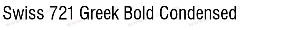 Swiss 721 Greek Bold Condensed BT字体转换